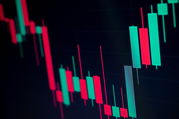 Investment planning. Graphics growth forex finance market on tablet screen. Financial chart, stock analysis data. Business strategy, financial and banking digital marketing.