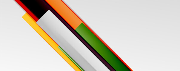 Multicolored lines background. Design template for business or technology presentations, internet posters or web brochure covers