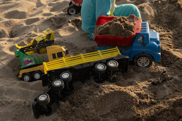 dump truck in the desert