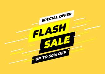 Special offer flash sale banner template.