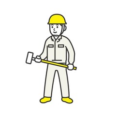 工事現場で作業をしている人たち