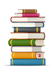 Stack colorful books