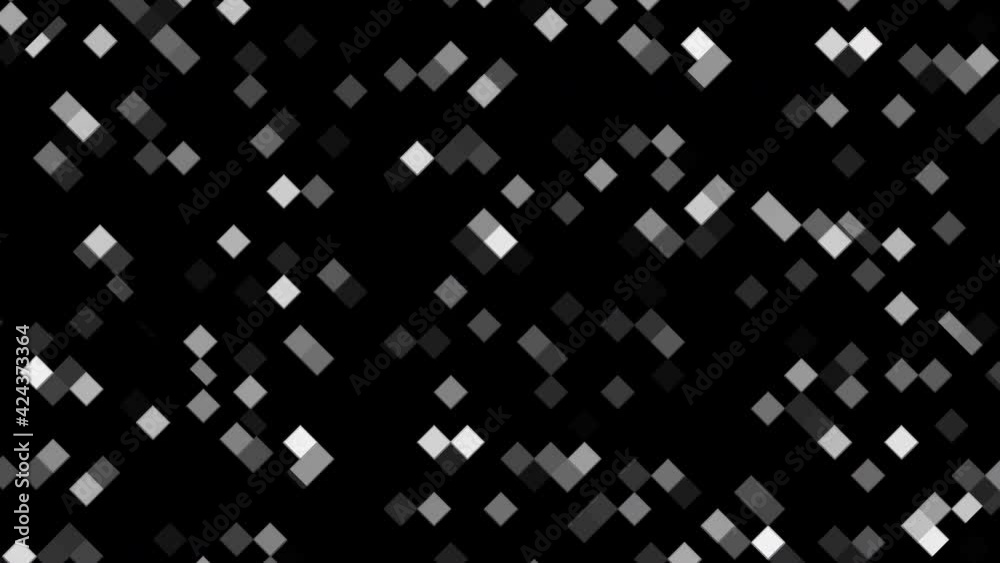 Aufkleber pixel block tracery for creative 3d render shapes. digital square tiles in futuristic chaotic presen