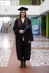 portrait of student during graduation day