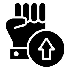 Fototapeta premium A glyph design, icon of upload
