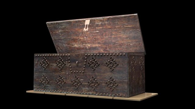 Wooden Old Fashion Box_Alpha Channel