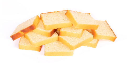 Traditional homemade sliced buttercake