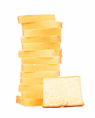 Traditional homemade sliced buttercake