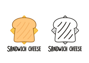 Sandwich cheese logo design. Bread vector. Sandwich logo.