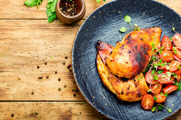 Grilled chicken,chicken breast,copy space