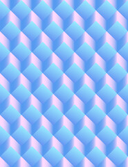 Seamless geometric pattern with diamonds and zigzag waves. An ornament made of combined cubes. Stock illustration for web and print, textiles, scrapbooking, wallpaper, background and wrapping paper.