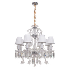 Chandelier in vintage style isolated on white background