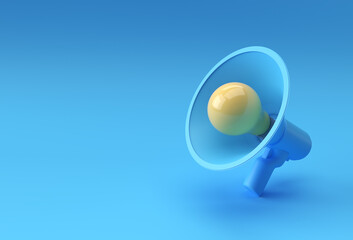 3D Render Desk Lamp on Empty Wall Design.