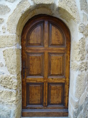 old wooden door in town