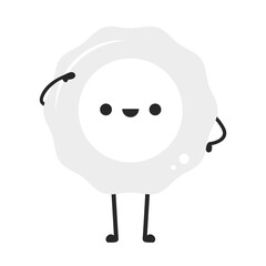 White blood cell character design.  White blood cell on white background.