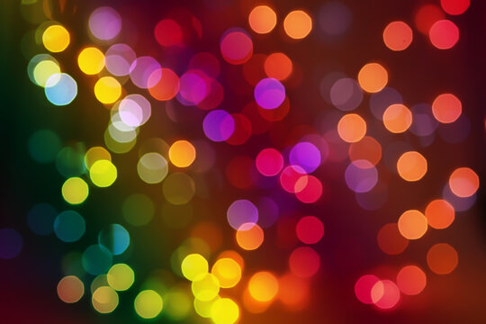 Abstract bokeh. Space for a copy. Shining rainbow background. Rainbow, postcard, background.