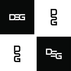 dsg letter original monogram logo design set