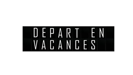 départ en vacances