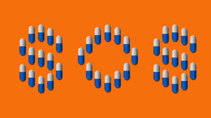 sos- médicament, gélule concept