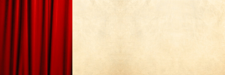 red curtain background