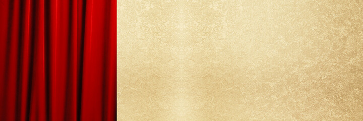 red curtain background