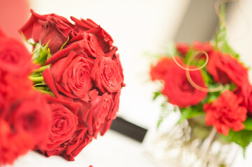 bouquet of red roses