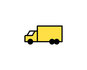Delivery truck line icon. Vector symbol in trendy flat style on white background. Commerce sing for design.