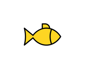 Fish premium line icon. Simple high quality pictogram. Modern outline style icons. Stroke vector illustration on a white background. 