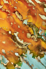 Alcohol ink art.Mixing liquid paints. Modern, abstract colorful background, wallpaper. Marble texture.Translucent colors