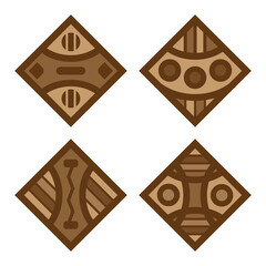 Elements abstract native aboriginal tribal concept vector