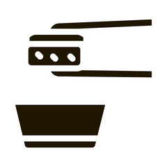 sushi roll wasabi glyph icon vector. sushi roll wasabi sign. isolated symbol illustration