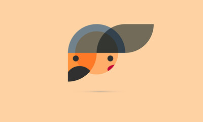 illustration cartoon of tow faces