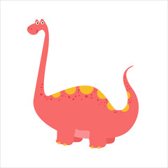 Cute Dino Flat Cartoon Character Vector Template Design Illustration © WIC Studio