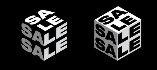 Poster design in isometric style. Use it for brand identy or advertisement creation. Vector illustration.