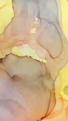 Alcohol Ink Texture. Oil Light Artistic Design.