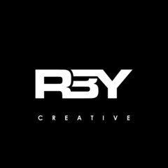 RBY Letter Initial Logo Design Template Vector Illustration - obrazy, fototapety, plakaty