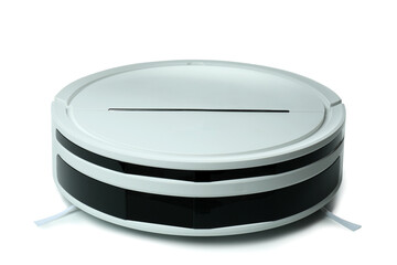 Robot vacuum cleaner isolated on white background