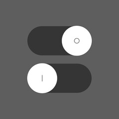 Switch icons. Buttons. Turn it on and off. Modern style. Vector illustration