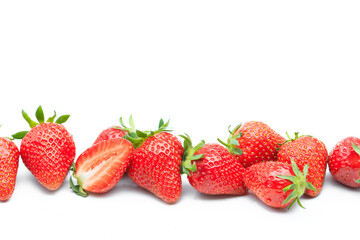 Red berry strawberry isolated on white background- Image