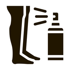 cream for leg after shave glyph icon vector. cream for leg after shave sign. isolated symbol illustration