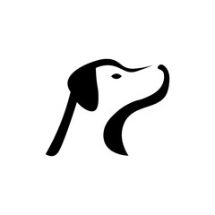 Black icon dog sign. Vector illustration eps 10