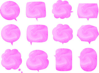 ピンク　抽象　吹き出し