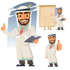 Muslim doctor. islamic profession concept