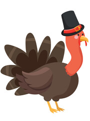 turkey with pilgrims hat