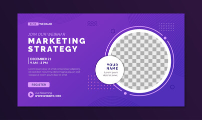 Marketing strategy webinar banner template