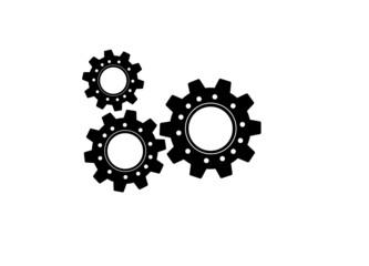 Gear icon template color editable. Gear symbol vector sign isolated on white background