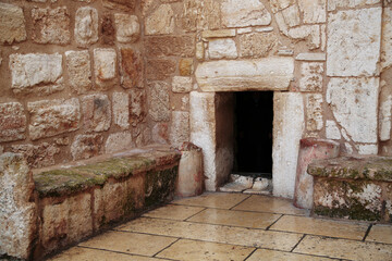 The humility door, entrance to the Basilica of the Nativity in Bethlehem