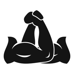 Arm wrestling effort icon, simple style