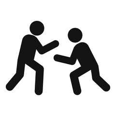 Greco-roman wrestling team icon, simple style