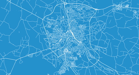 Fototapeta premium Urban vector city map of Naestved, Denmark